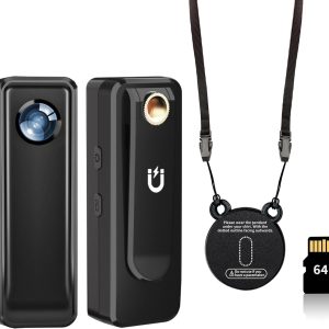 Body Cam, 2.7K HD Action Camera, Mini Body Camera, with 64GB Memory Card Portable Pocket Camera with Magnetic Back Clip Wearable Camcorder Daily Records Easy to Use for Traveling Cycling Home Office