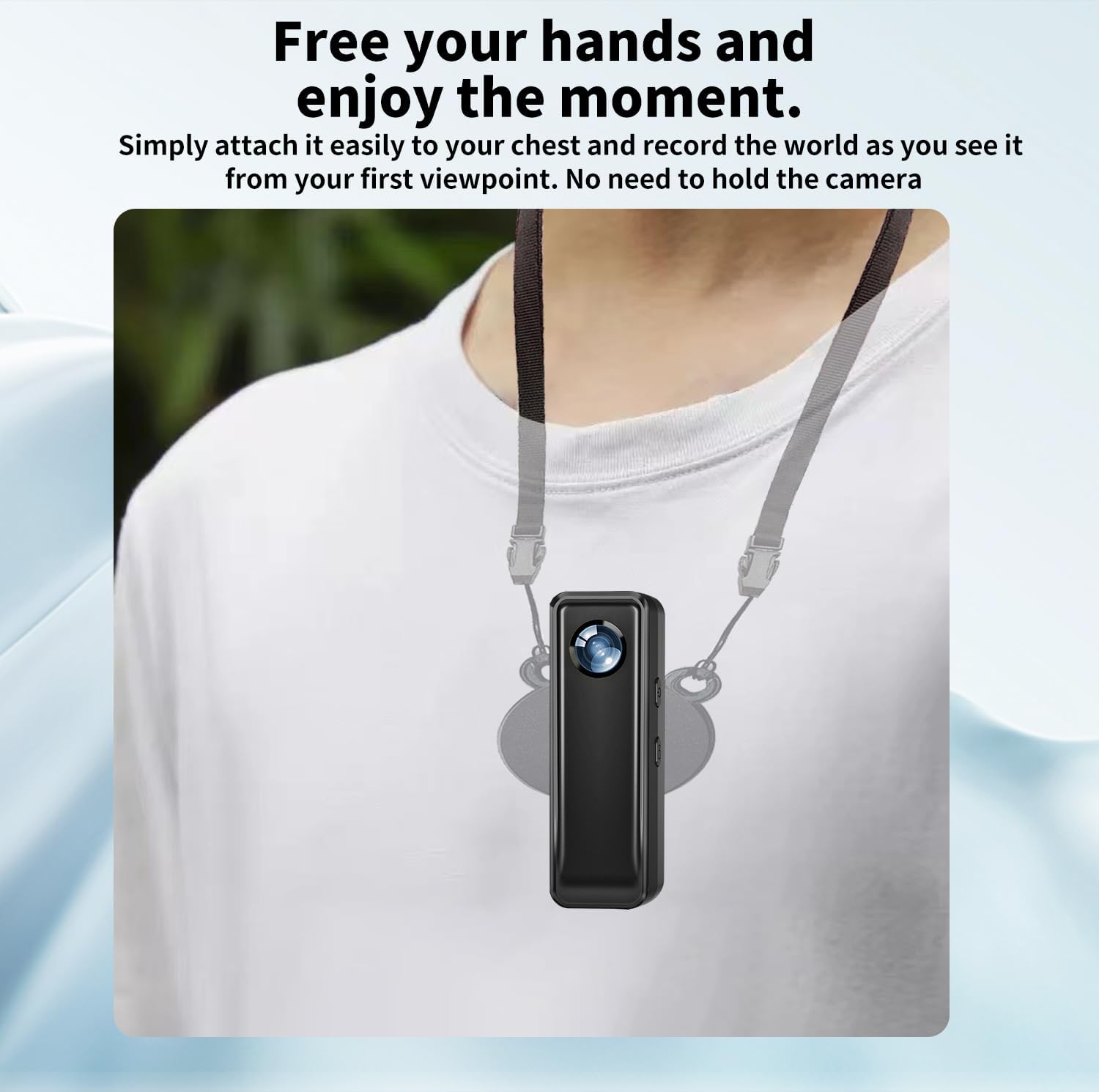 Body Cam, 2.7K HD Action Camera, Mini Body Camera, with 64GB Memory Card Portable Pocket Camera with Magnetic Back Clip Wearable Camcorder Daily Records Easy to Use for Traveling Cycling Home Office - Image 3