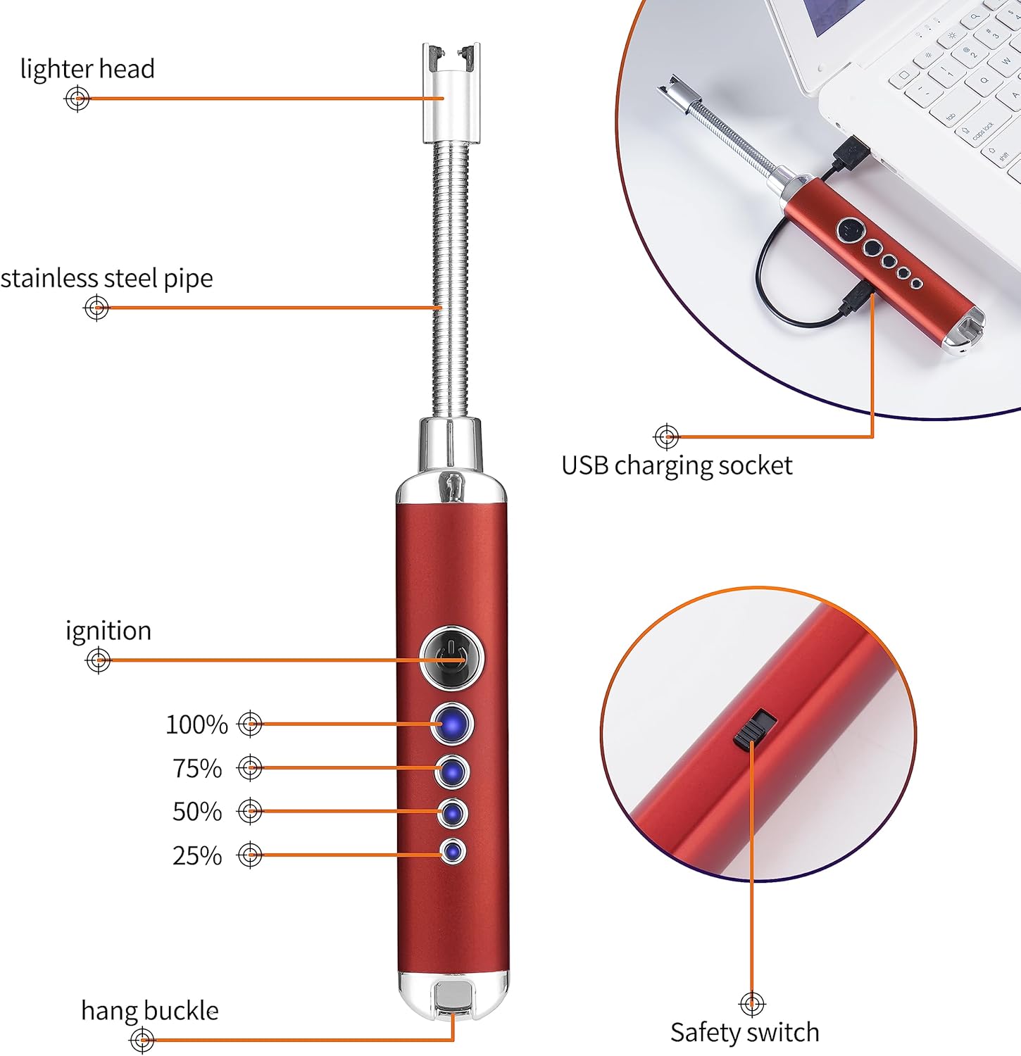 Camping Propane Stove, Single Burner Propane Stove, Portable Bottletop Backpacking Stove,10000BTU Camp Gas Stove kit for Outdoor Cooking, include a USB Windproof Ligther (Fuel not included) - Image 5