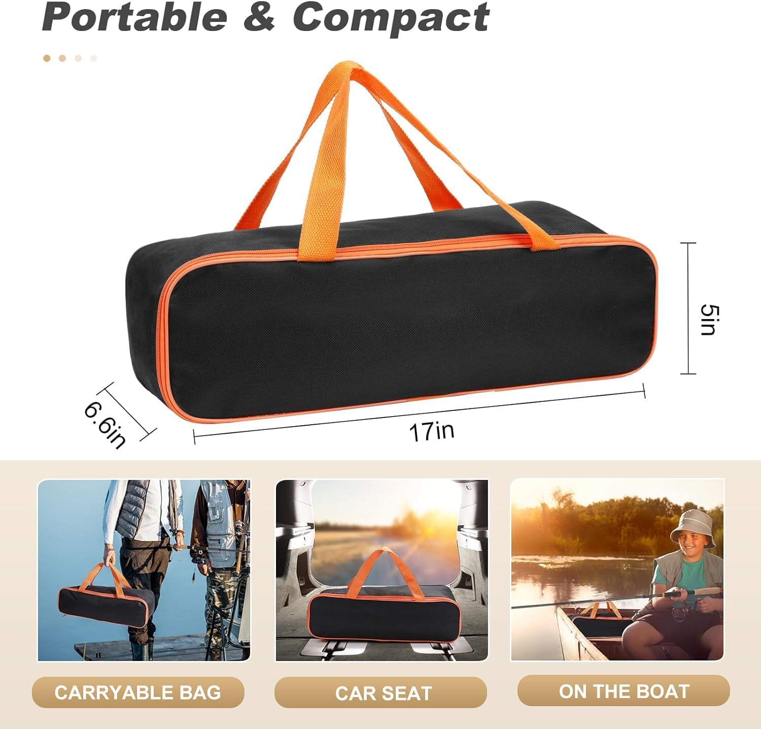 Fishing Rod and Reel Combo, 2PCS Telescopic Fishing Pole with Spinning Reel Lures Set,Fish Lip Gripper and Tackle Bag, Saltwater Freshwater Collapsible Fishing Kit for Beginner Adults - Image 5