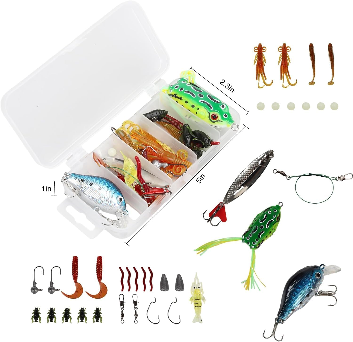 Fishing Rod and Reel Combo, 2PCS Telescopic Fishing Pole with Spinning Reel Lures Set,Fish Lip Gripper and Tackle Bag, Saltwater Freshwater Collapsible Fishing Kit for Beginner Adults - Image 6