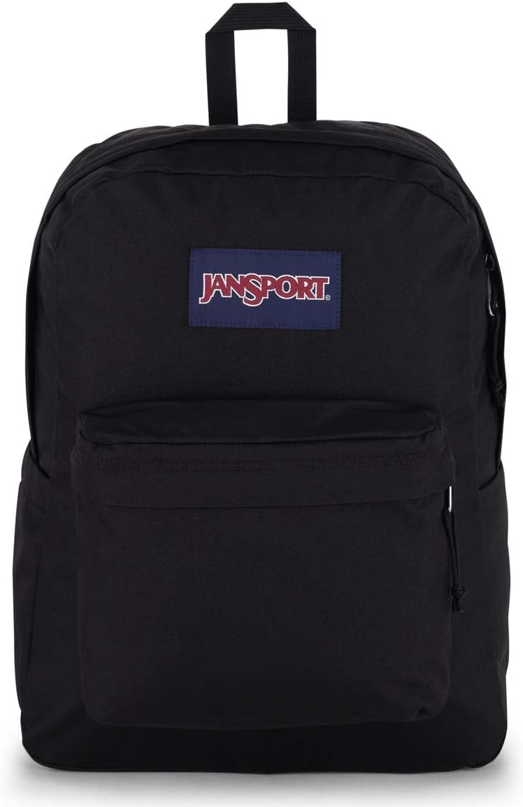 JanSport SuperBreak Plus Backpack with Padded 15-inch Laptop Sleeve and Integrated Bottle Pocket – Spacious and Durable Daypack for Work and Travel – Black